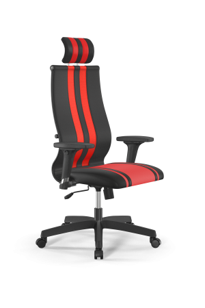 Кресло Sit 10 B2-187D - Extra /Kb40/Wh40/D02P/H3mL-G-2D(M09.B02.G15.W01, черный-красный