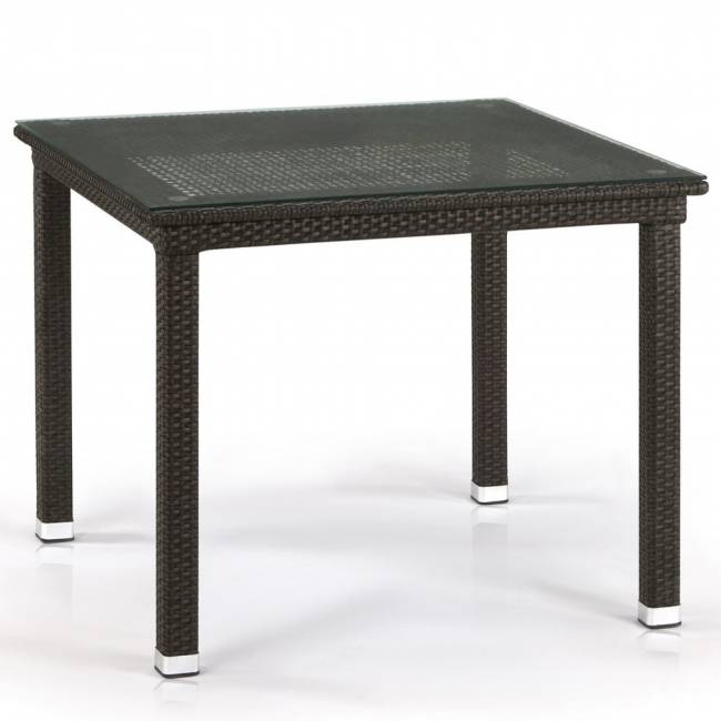 Плетеный стол T257A-W53-90x90 Brown