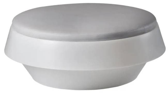 Пуф пластиковый светящийся Gio Puff Lighting белый, светло-серый Ø1450х530 мм