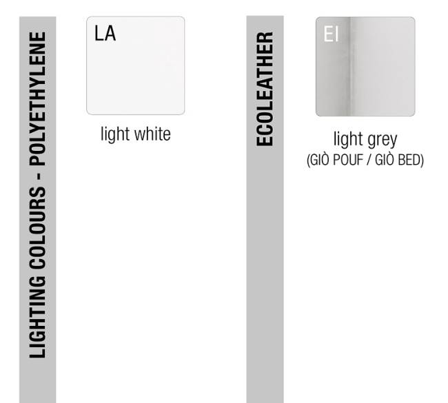 Пуф пластиковый светящийся Gio Puff Lighting белый, светло-серый Ø1450х530 мм