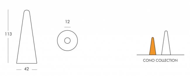 Светильник пластиковый Конус Cono Lighting IN белый Ø420х1130 мм