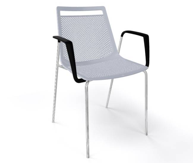 Кресло пластиковое Akami TB жемчужно-серый 585х520х820 мм