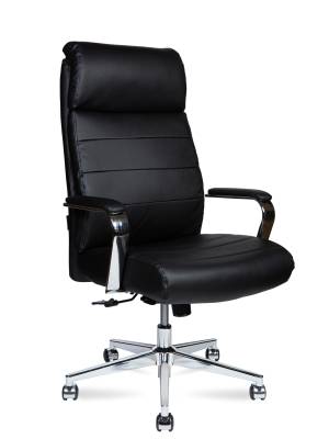 Кресло офисное / Атлант / Atlant / черная экокожа