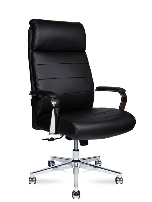 Кресло офисное / Атлант / Atlant / черная экокожа