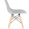 Набор 4 шт Стул обеденный DOBRIN DSW, ножки светлый бук, цвет светло-серый (GR-01)