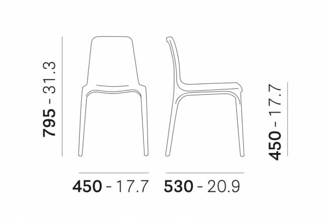 Стул деревянный Frida беленый дуб 450х530х795 мм Стул деревянный Frida беленый дуб 450х530х795 мм