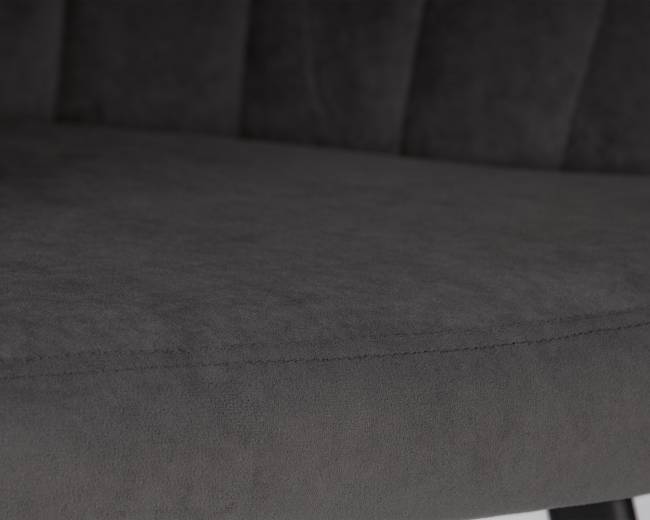 Стул обеденный DOBRIN NAOMI, ЭМАЛЬ ЧЕРНЫЙ МУАР велюр Catania Chocolate