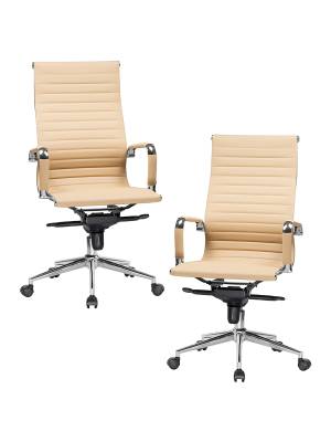 Набор 2 шт Офисное кресло для руководителей DOBRIN CLARK, бежевый