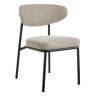 Стул Lucas 2 латте шенилл с чёрными ножками Стул Lucas 2 латте шенилл с чёрными ножками