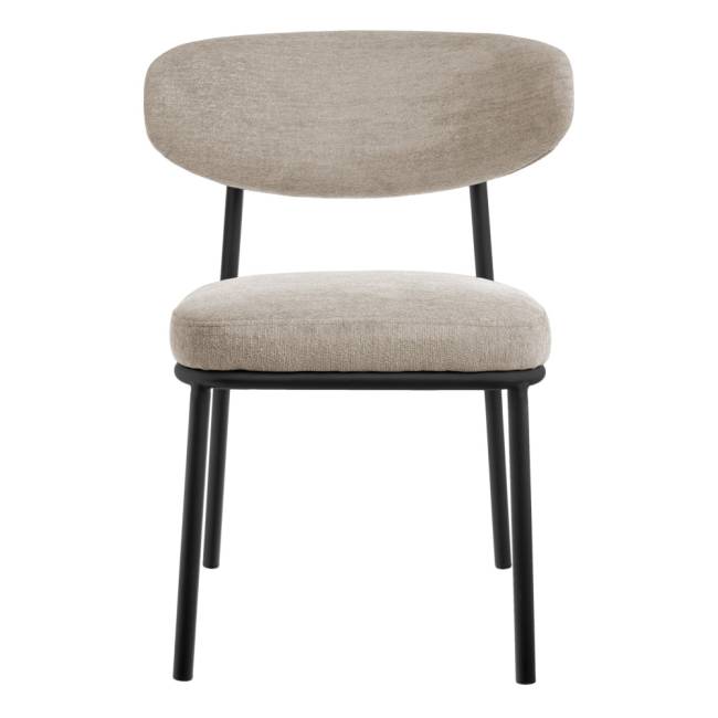 Стул Lucas 2 латте шенилл с чёрными ножками Стул Lucas 2 латте шенилл с чёрными ножками