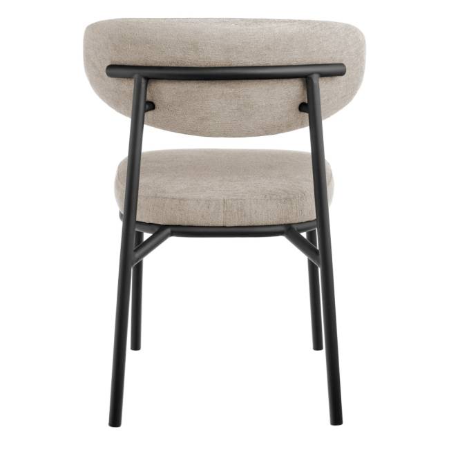 Стул Lucas 2 латте шенилл с чёрными ножками Стул Lucas 2 латте шенилл с чёрными ножками