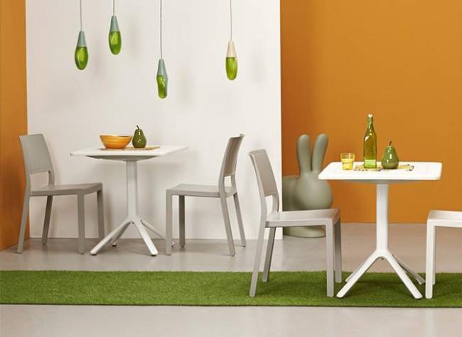 Стул пластиковый Kate лен 500х500х840 мм Стул пластиковый Kate лен 500х500х840 мм