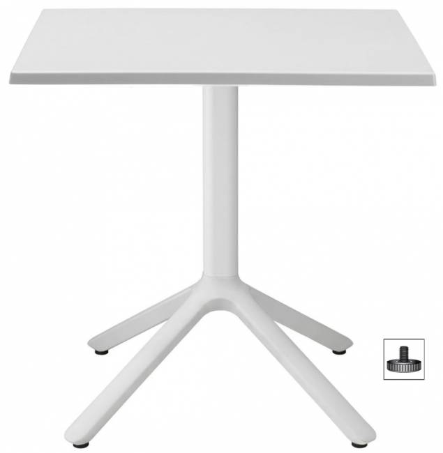 Стол пластиковый обеденный Eco Fixed лен 700х700х750 мм Стол пластиковый обеденный Eco Fixed лен 700х700х750 мм