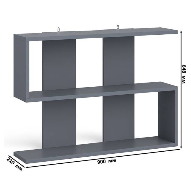 Тумба с дверками МА900 с компьютерным столом МС-6 левым и полкой 900 цвет графит