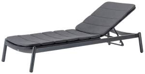 Лежак плетеный с матрасом Atol антрацит, темно-серый, серый 2030х770х1020 мм