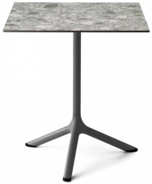 Стол ламинированный обеденный Tripe антрацит, зернистый 600х600х740 мм