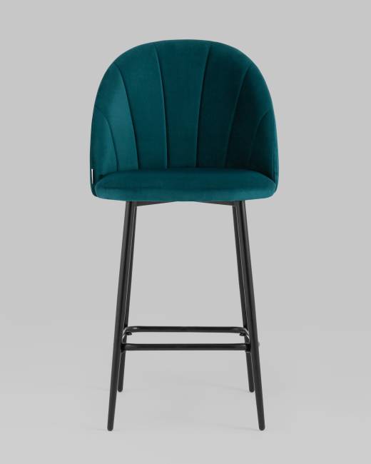 Стул полубарный Логан SN велюр изумрудный