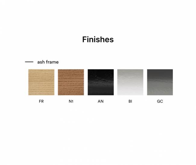 Стул деревянный с обивкой Nym черный ясень, серый 460х500х755 мм