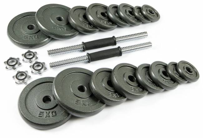 Набор металлических гантелей 2x20 кг "Atlas Sport" Набор металлических гантелей 2x20 кг "Atlas Sport"