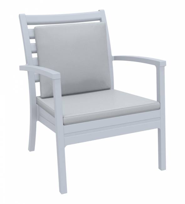 Кресло пластиковое Artemis XL серебристый 710х760х890 мм