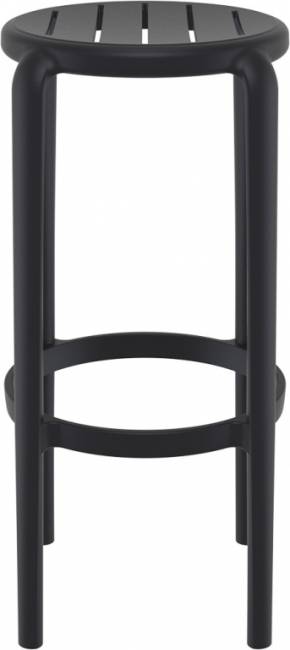 Табурет пластиковый барный Tom Bar 75 черный 360х360х750 мм