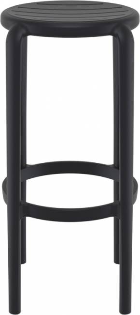 Табурет пластиковый барный Tom Bar 75 черный 360х360х750 мм