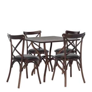 Набор мебели для кухни Leset Тор квадратный + Грид Тёмный орех Шоколад Тёмный орех