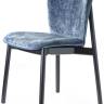 Стул деревянный с обивкой Natural Finn черный ясень, синий 490х540х790 мм