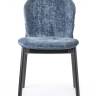 Стул деревянный с обивкой Natural Finn черный ясень, синий 490х540х790 мм