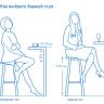 Табурет деревянный полубарный Trick Wood черный глянцевый никель, черный дуб 350х350х670 мм