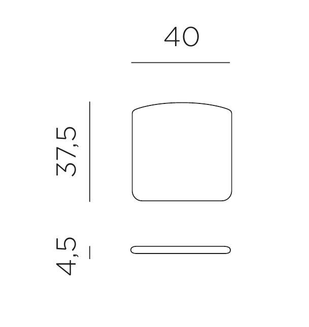 Подушка для стула Doga Bistrot розовый 400х375х45 мм