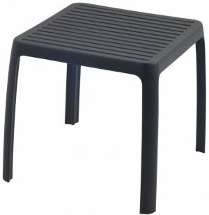 Столик пластиковый для шезлонга Wave Side Table антрацит 420х420х365 мм