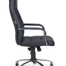 Кресло офисное / Римини / хром / черная экокожа