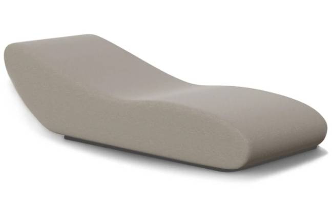 Лежак мягкий Aura Sunbed бежевый 2000х700х560 мм