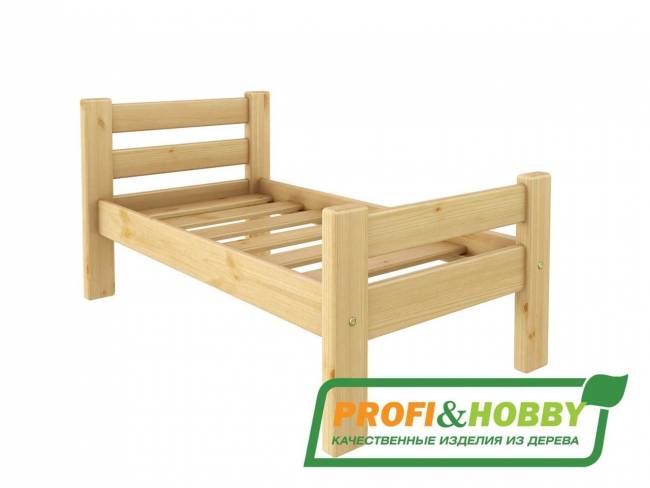 Кровать деревянная "Классика" 600 х 1200, сосна