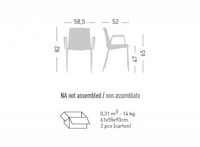 Кресло с обивкой Akami TB 585х520х820 мм