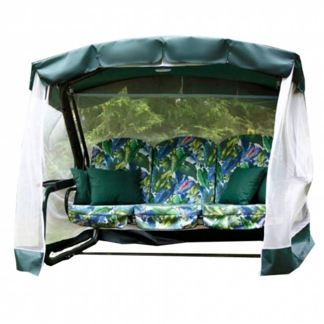 Качели садовые 3-х местные Мастак Премиум ткань панама