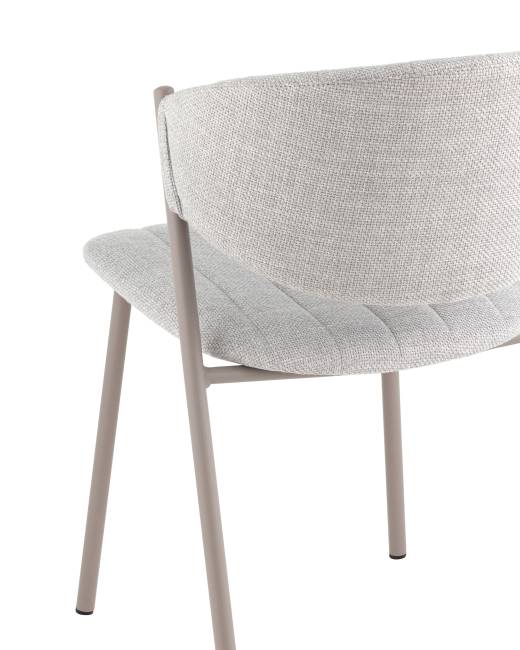 Стул Харпер ткань рогожка серо-голубой каркас серый матовый