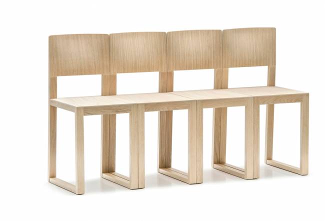 Стул деревянный Brera беленый дуб 350х425х805 мм