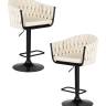 Набор 2 шт Стул барный DOBRIN LEON, кремовая ткань (LAR 275-33)