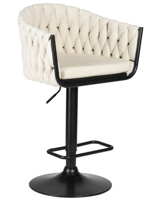 Набор 2 шт Стул барный DOBRIN LEON, кремовая ткань (LAR 275-33)