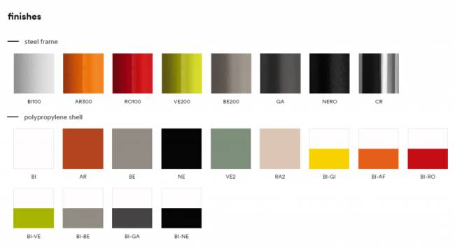 Стул пластиковый на полозьях Tweet белый, черный 530х520х805 мм