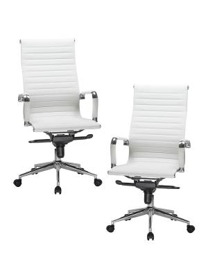 Набор 2 шт Офисное кресло для руководителей DOBRIN CLARK, белый
