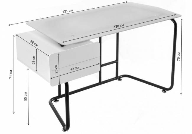 Компьютерный стол DESK черный