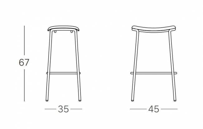 Табурет полубарный с обивкой Scab Design, Trick Табурет полубарный с обивкой Scab Design, Trick