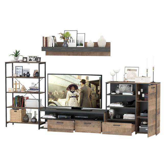 Мебель в гостиную Трувор комплект № 41 цвет дуб гранж песочный/интра