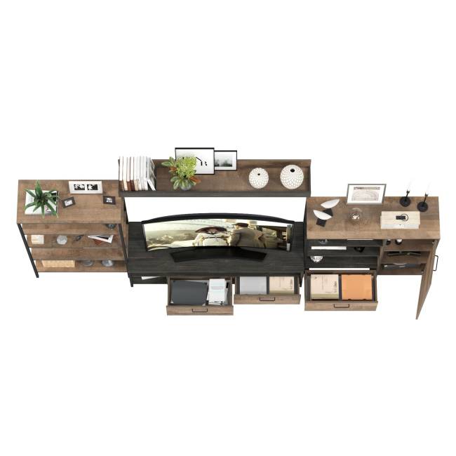 Мебель в гостиную Трувор комплект № 41 цвет дуб гранж песочный/интра