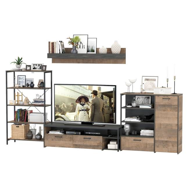 Мебель в гостиную Трувор комплект № 41 цвет дуб гранж песочный/интра