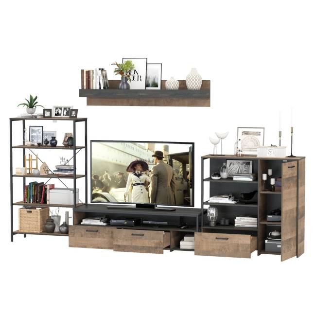 Мебель в гостиную Трувор комплект № 41 цвет дуб гранж песочный/интра