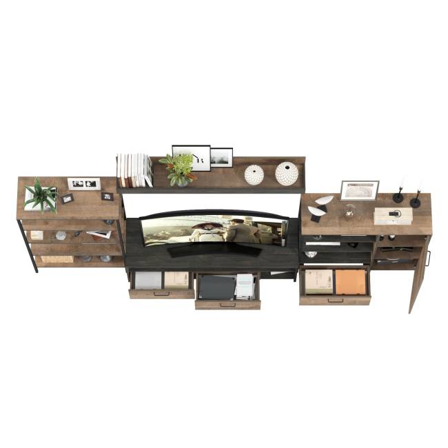 Мебель в гостиную Трувор комплект № 41 цвет дуб гранж песочный/интра